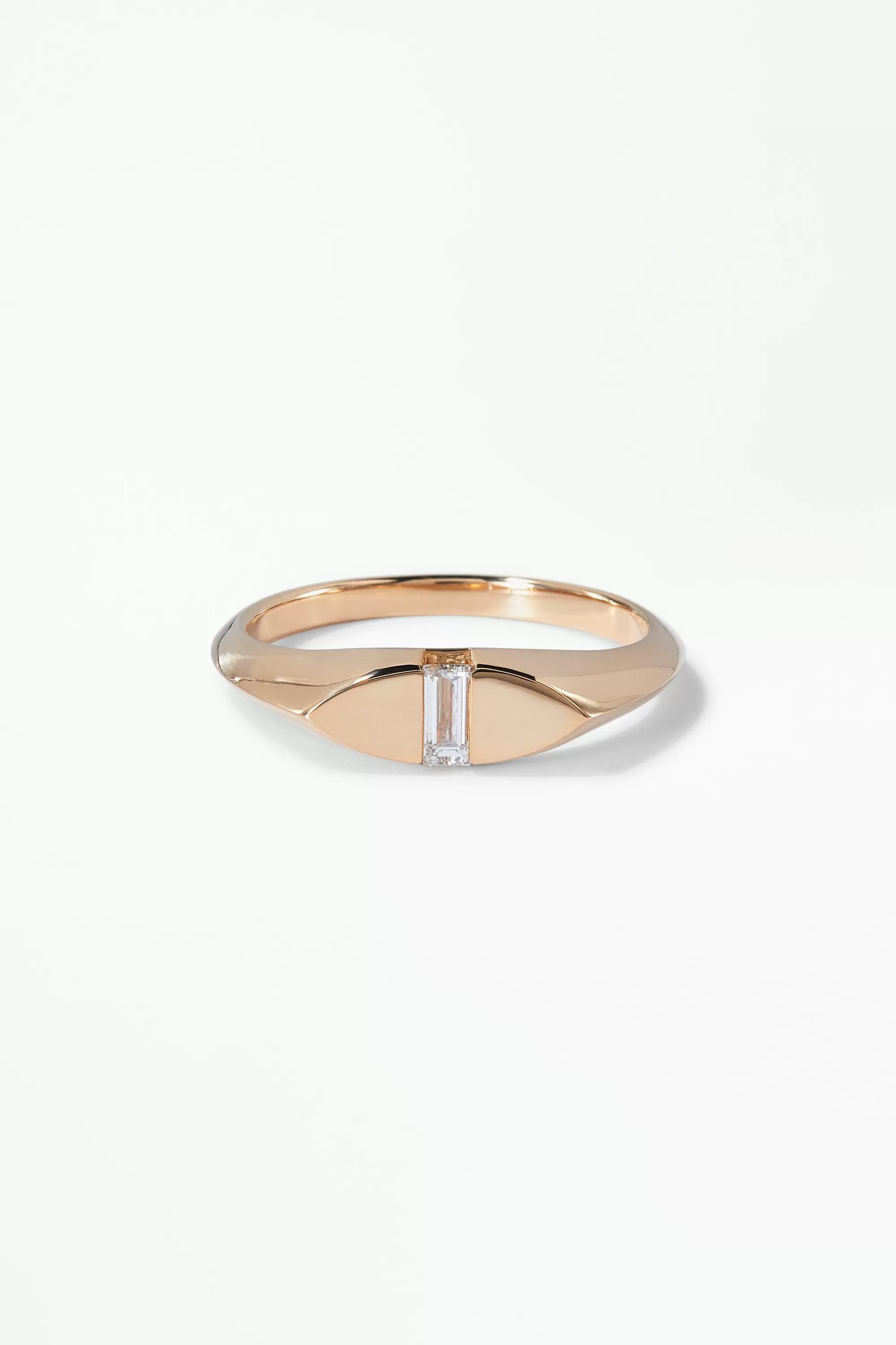 Outlet Diamond Split Signet Ring Rings