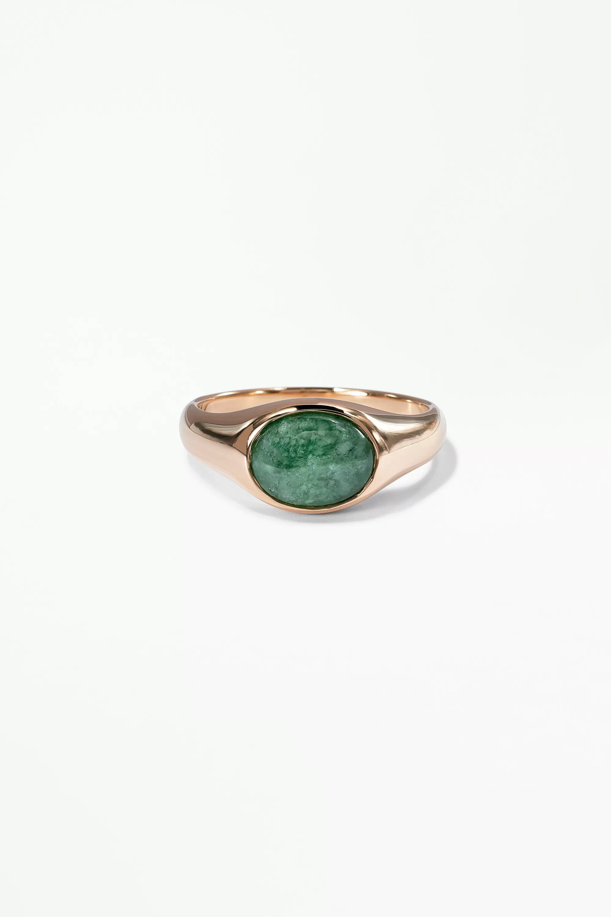 Cheap Ellipse Signet Ring - Jadeite Rings