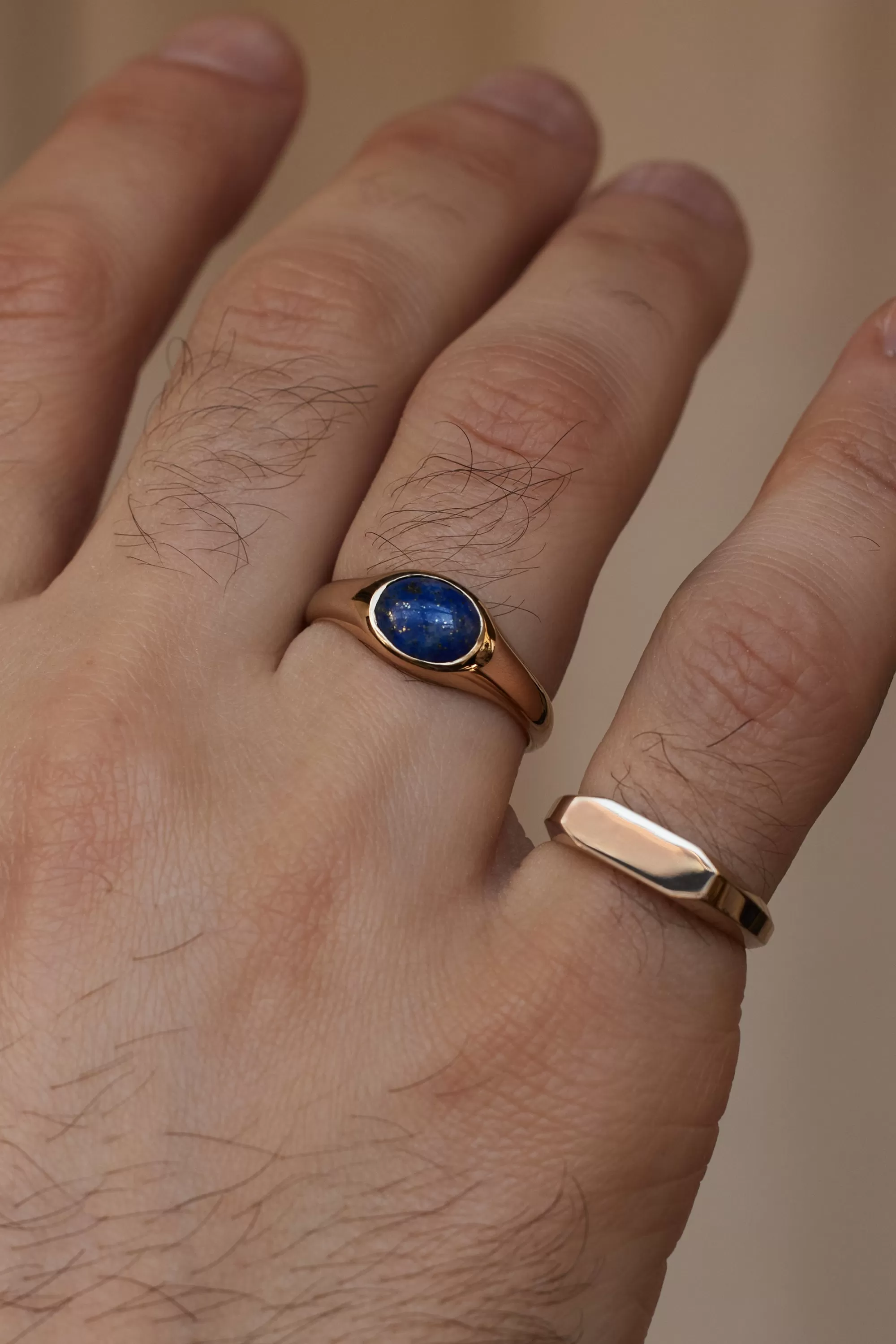 Online Ellipse Signet Ring - Lapis Rings