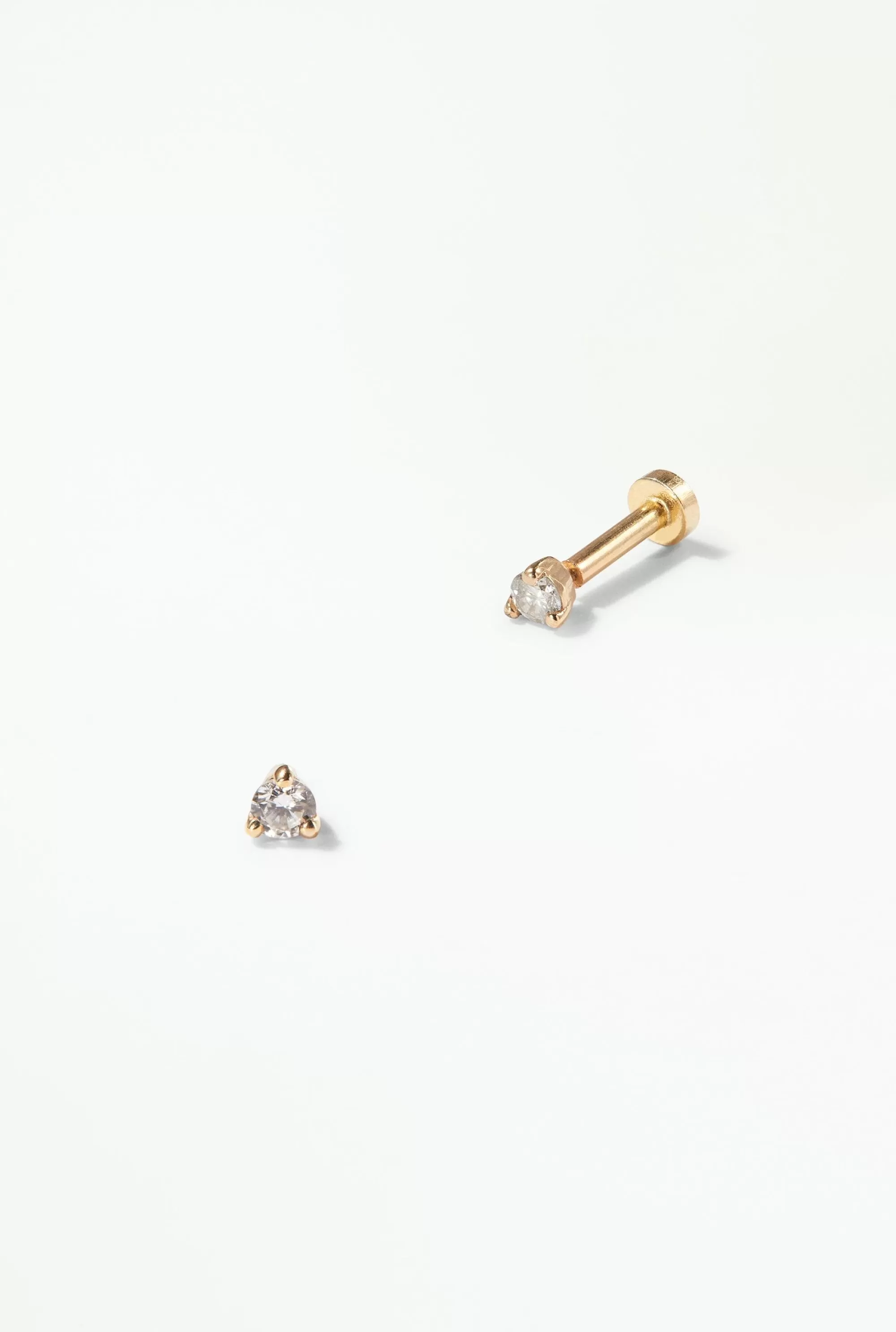 Best Sale Small Brilliant Diamond Stud - Flat Back - Single Earrings